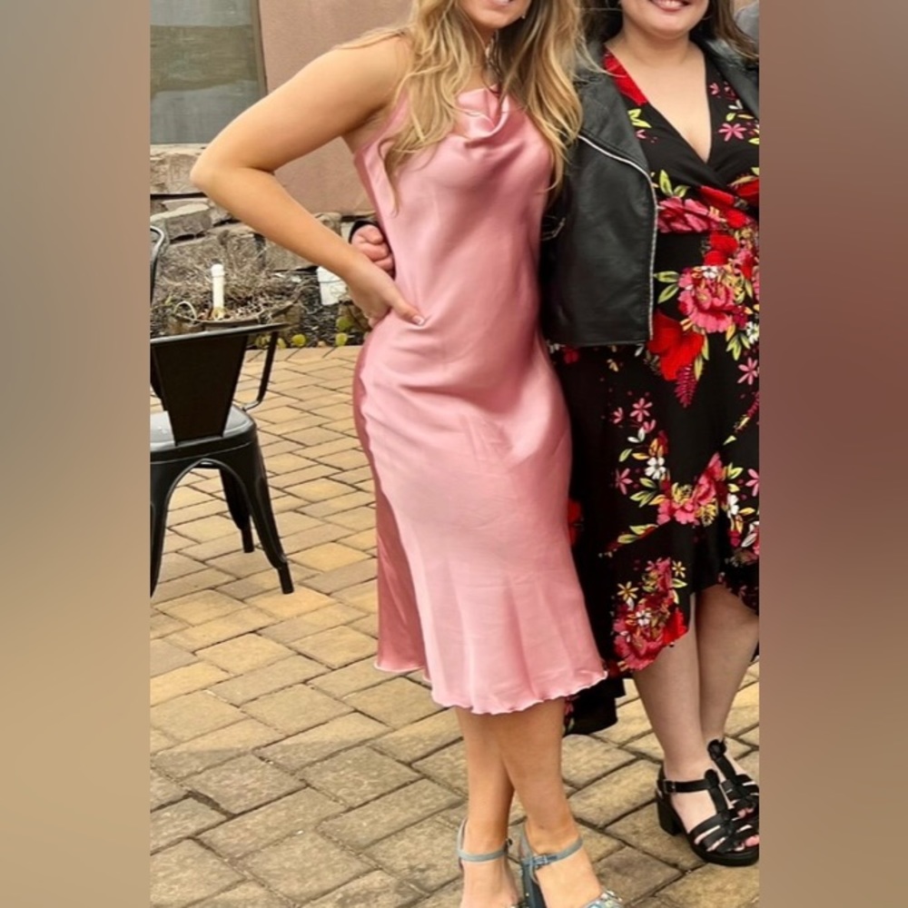 Pink Silk Dress